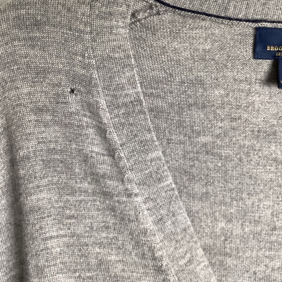 Brooks Brothers Wool Cardigan Sweaters for Men Size Large Gray Extra Fine Merino - Picture 4 of 12